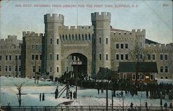 65th Regt. Entering Their Armory for the First Time Postcard