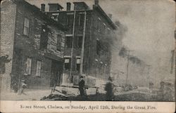 Essex Street, Chelsea, on Sunday April 12th, During the Great Fire Postcard