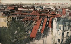 Dudley St. Elevated Terminal Boston, MA Postcard Postcard Postcard