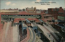 Dudley Street Elevated Station Postcard