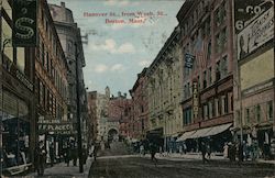 Hanover St., from Wash. St. Postcard