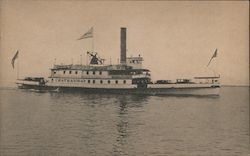 "Chateaugay" Burlington-Port Kent Ferry crossing Lake Champlain Steamers Postcard Postcard Postcard