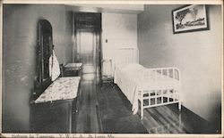 Y.M.C.A. bedroom for transients Postcard