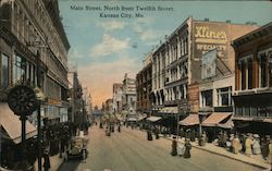 Main Street, North from Twelfth Street Postcard