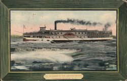 Steamer in the Lachine Rapids Thousand Islands, NY Postcard Postcard Postcard