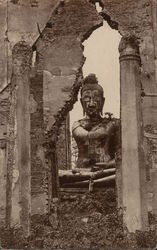 Ruins, Bhudda Statue - Probably Thailand? Postcard Postcard Postcard