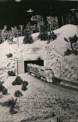 Super Chief Emerges from Tunnel, Museum and Santa Fe Model Railroad Chicago, IL Trains, Railroad Postcard Postcard Postcard