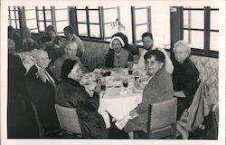 Tourists eating Dinner at Tai Pak Floating Restaurant Hong Kong China Postcard Postcard Postcard