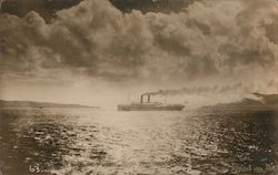 Steamer on Water, Probably Alaska Postcard