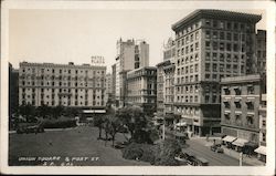 Union Square & Post St. Postcard