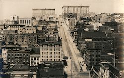 View up California Street Postcard