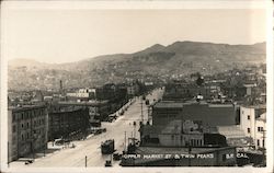 Upper Market St. & Twin Peaks Postcard