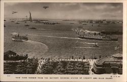 New York Harbor Postcard Postcard Postcard