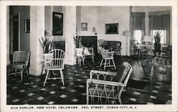 Sun Parlor, New Hotel Delaware, 3rd Street Ocean City, NJ Postcard Postcard Postcard