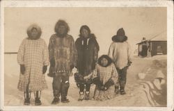 Inuit Family, Eskimos Alaska Postcard Postcard Postcard