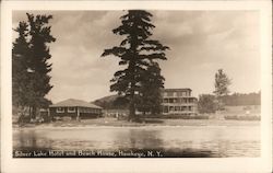 Silver Lake Hotel and Beach House Hawkeye, NY Postcard Postcard Postcard