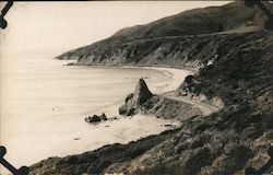 Unpaved Pacific Coast Highway Postcard