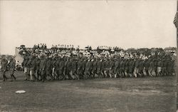 Platoon on parade, bandstand Postcard