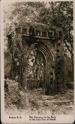 Entrance to the Bath in the Lost City of Ghedi Kilifi, Kenya Africa Capt. W.A. Winter Postcard Postcard Postcard