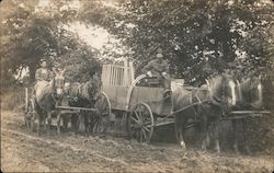 Farmers plowing a field Occupational Postcard Postcard Postcard