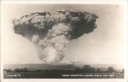 Great Eruption Lassen Peak, May 1915 Postcard