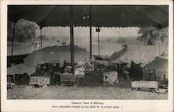 General View of Midway, Larry Mendell's Model Circus Postcard