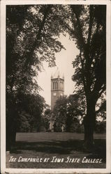 The Campanile at Iowa State College Ames, IA Postcard Postcard Postcard