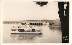 Cherokee Queen. Largest pleasur boat on Grand Lake Oklahoma Gibson Postcard Postcard Postcard