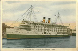 S. S. Richelieu Canada Steamship Lines Postcard