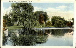 View Of Lake Carmel Postcard