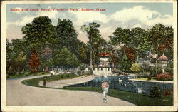 Swan And Duck Pond, Franklin Park Boston, MA Postcard Postcard