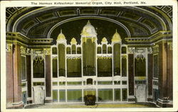 The Herman Kotzschmar Memorial Organ Portland, ME Postcard Postcard