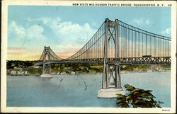 New State Mid Hudson Traffic Bridge Postcard