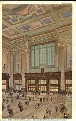 East End Of Grand Lobby, New Union Station Postcard