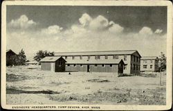 Engineers Headquarters, Camp Devens Ayer, MA Postcard Postcard