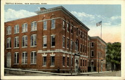 Textile School New Bedford, MA Postcard Postcard