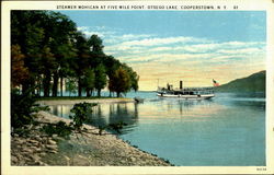 Steamer Mohican At Five Mile Point Cooperstown, NY Postcard Postcard