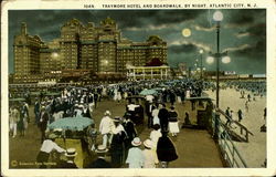 Traymore Hotel And Boardwalk By Night Atlantic City, NJ Postcard Postcard