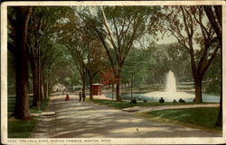 The Frog Pond, Boston Comon Massachusetts Postcard Postcard