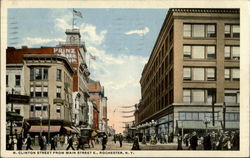 N. Clinton Street From Main Street Postcard