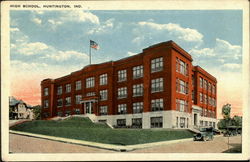 High School Huntington, IN Postcard Postcard