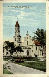 St. Augustine's Old Spanish Cathedral Florida Postcard Postcard