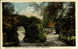 Beautiful Paths In Pt. Defiance Park Tacoma, WA Postcard Postcard