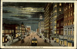 Broadway North, Grand Ave Oklahoma City, OK Postcard Postcard