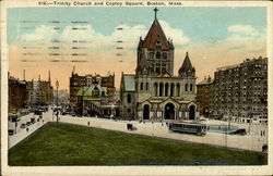 Trinity Church And Copley Square Boston, MA Postcard Postcard