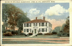 House Of Jonathan Harrington Lexington, MA Postcard Postcard