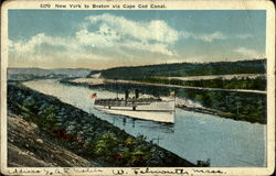 New York To Boston Via Cape Cod Canal Postcard