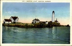 Boston Light, Boston Harbor Postcard