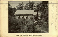 Sleeping Cabins Camp Wampatuck Plymouth County, MA Postcard Postcard