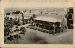 South West View Of New England Baptist Hospital Postcard